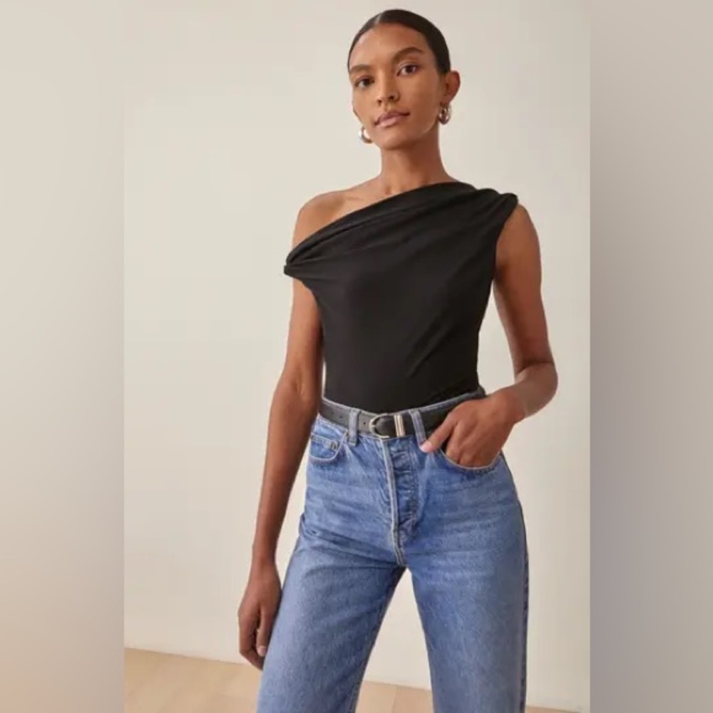 Reformation Cello One Shoulder Knit Top